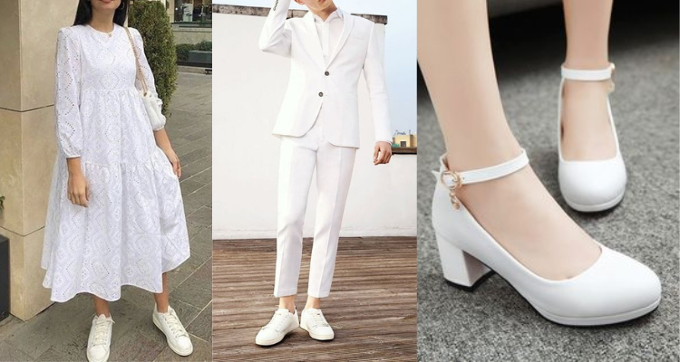What color shoes with white dress