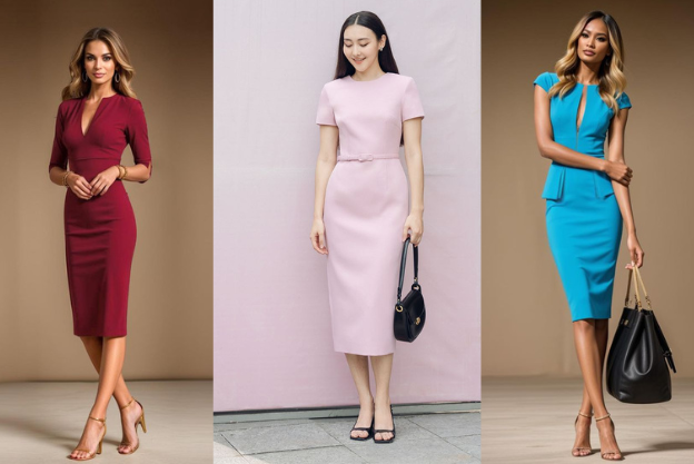 Office Chic for midi dress