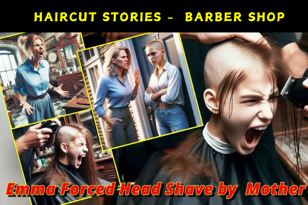 Haircut Stories – Emma’s Forced Head Shave by Angry Mother